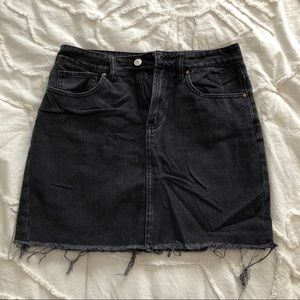 PacSun black denim mini skirt